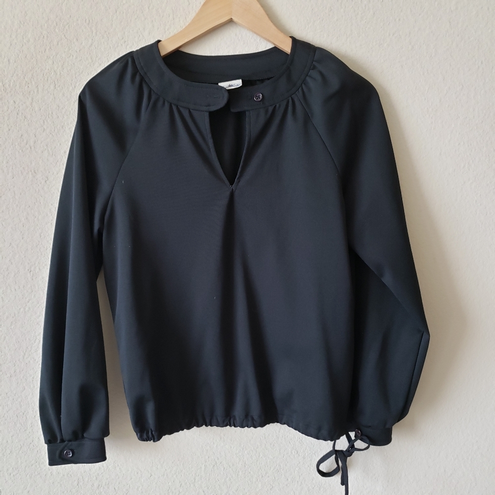 VINTAGE 70's Bodin Knits Ladies Black Top